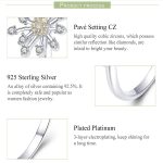 Löwenzahn Liebe eingelegt Zirkon Ring S925 Sterling Silber Lady Ring – Bild 5