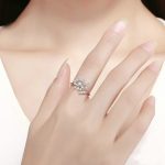 Löwenzahn Liebe eingelegt Zirkon Ring S925 Sterling Silber Lady Ring – Bild 7