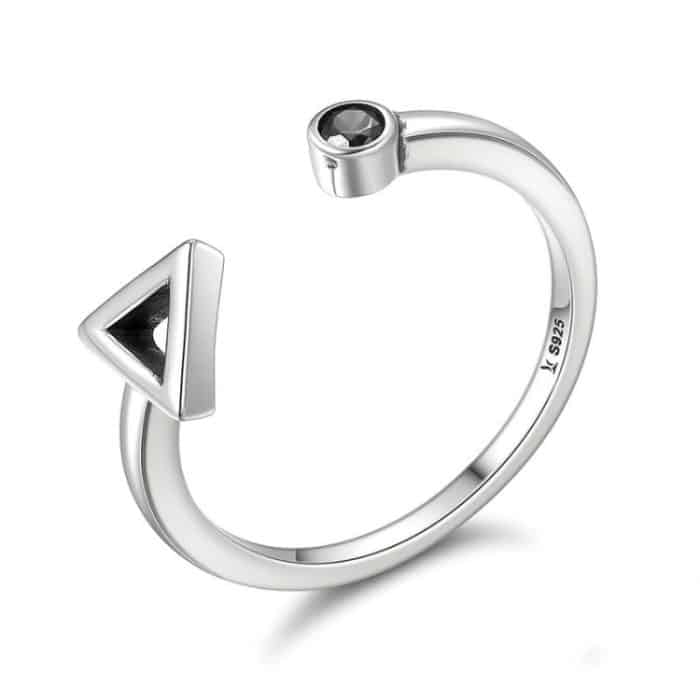 TBD04260871.jpg Geometrische Bewegung Offener Ring S925 Sterling Silber Ring – Bild 1