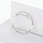 S925 Sterling Silber Ring Platinierter offener Ring – Bild 4