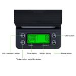 Handstanze, Kaffeewaage, Timing, elektronische Timer-Skala, Küchenwaage, 3kg/0.1g, 5kg/0.1g – Bild 6