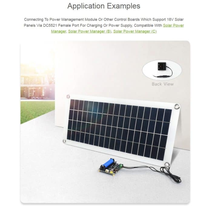Waveshare 18V 10W halbflexibles polykristallines Silizium-Solarmodul – Bild 6