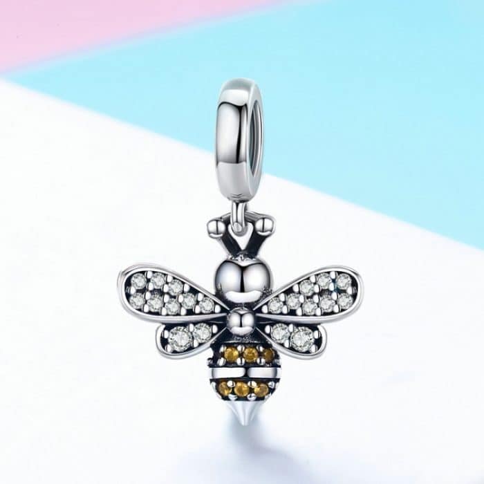 S925 Sterling Silber Bee Story Charm DIY Perlen Armband Zubehör – Bild 2