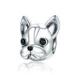 S925 Sterling Silber Animal Series Bulldog Perlen