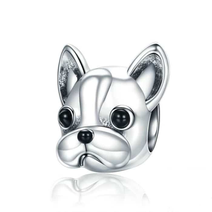 S925 Sterling Silber Animal Series Bulldog Perlen – Bild 1