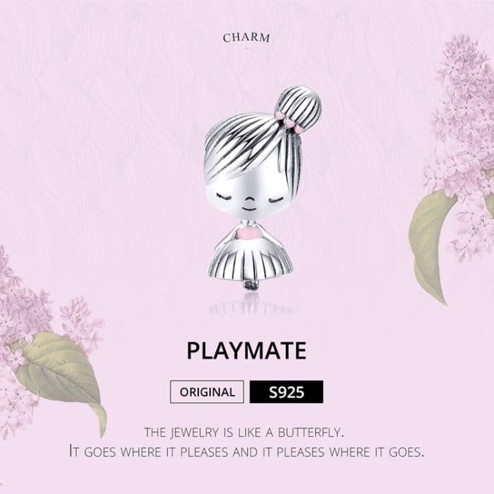 S925 Sterling Silber Little Girl Perlen DIY Armband Zubehör – Bild 2