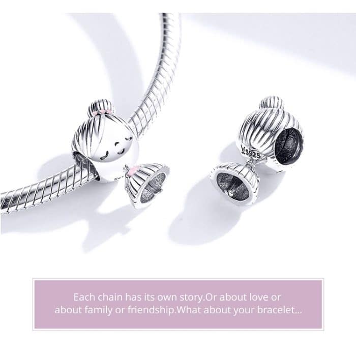 S925 Sterling Silber Little Girl Perlen DIY Armband Zubehör – Bild 3