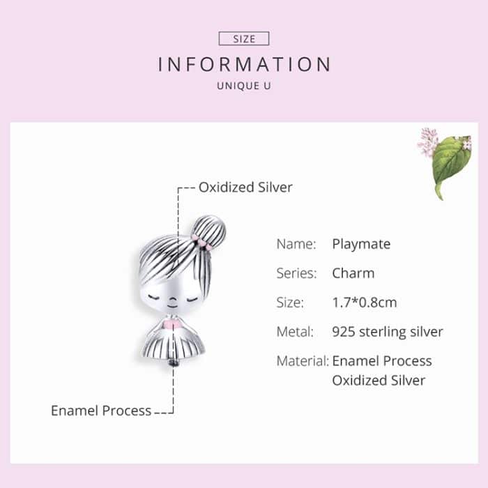 S925 Sterling Silber Little Girl Perlen DIY Armband Zubehör – Bild 4