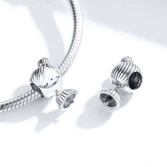 S925 Sterling Silber Little Girl Perlen DIY Armband Zubehör – Bild 6