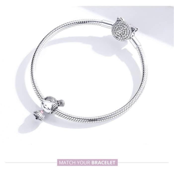 S925 Sterling Silber Little Girl Perlen DIY Armband Zubehör – Bild 7