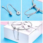 925 Sterling Silber Liebe Herz Sicherheit Kette Charms Stopper Anhänger Frauen Armbänder DIY Schmuck – Bild 4