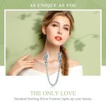 S925 Sterling Silber stapelbare herzförmige Sicherheitskette – Bild 3