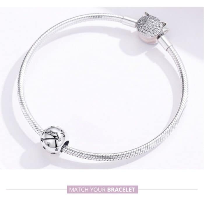 S925 Sterling Silber Zwölf Sternbilder Perlen DIY Armband Zubehör Schmuck Silber Perlen – Bild 6