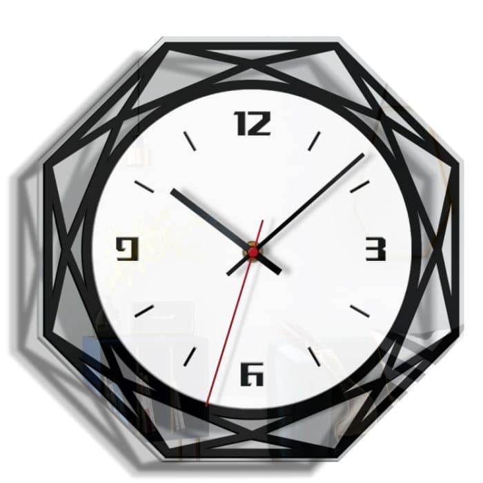 Heimdekoration, Acryl-Wanduhr, kreative transparente Uhr, 28X28CM – Bild 2
