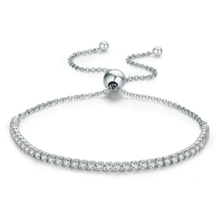 Liebevolle S925 Sterling Silber Armband verstellbare Frauen Armband – Bild 1