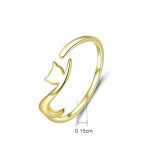 Naughty Cat Sterling Silber Ring Modischer offener Ring – Bild 5