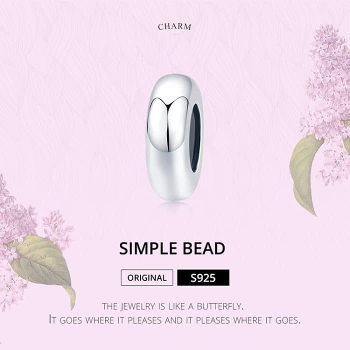 925 Sterling Silber einfache Perlen DIY Armband Schmuck Zubehör – Bild 4