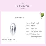 925 Sterling Silber einfache Perlen DIY Armband Schmuck Zubehör – Bild 5