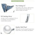 Weibliche Sterling Silber Open Diamond Ring Meerjungfrau Schaum Perlenring – Bild 5