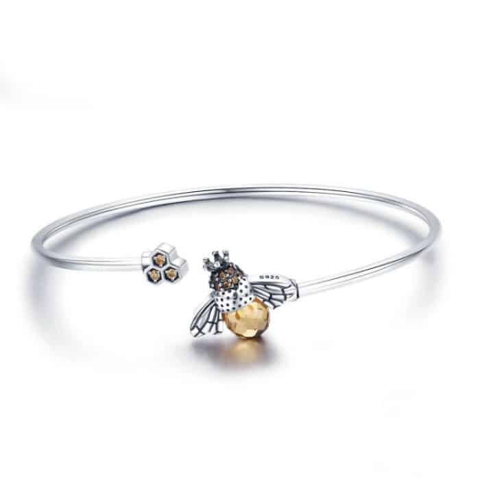 Bee Story S925 Sterling Silber Armband Weibliche Persönlichkeit Diamant Armband – Bild 1