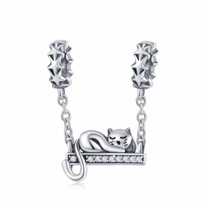 TBD04267684.jpg 925 Sterling Silber Anhänger Niedlicher Katzenhalskettenanhänger – Bild 1