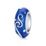 925 Sterling Silber Perlen Blau Bright Star Perlen DIY Armband Zubehör
