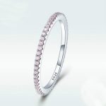 S925 Sterling Silber Damenmode Ring Diamant Schlichter Ring – Bild 4