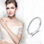 S925 Sterling Silber Damenmode Ring Diamant Schlichter Ring – Bild 5