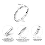 S925 Sterling Silber Damenmode Ring Diamant Schlichter Ring – Bild 6