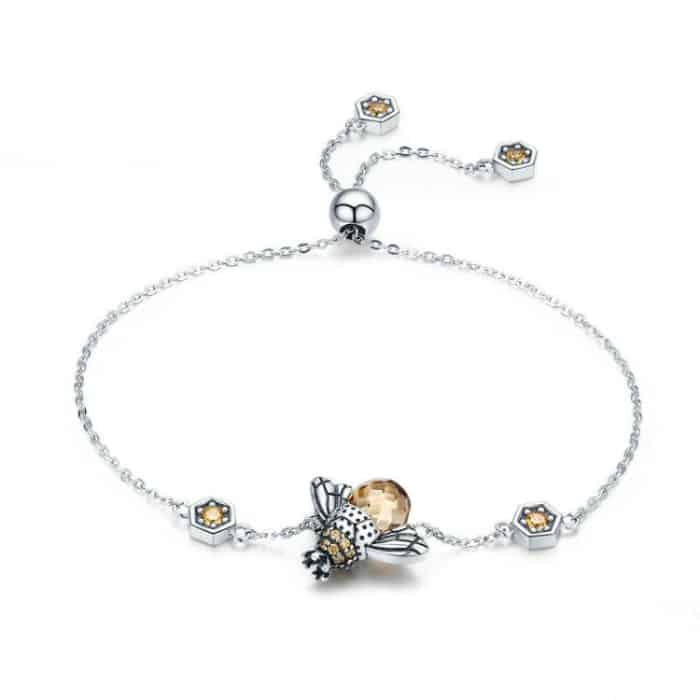 Little Bee Sterling Silber Damen Armband S925 Intarsien Zirkon Damen Armband – Bild 1