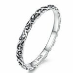 Ring aus Sterlingsilber mit Vintage-Muster, S925-Ring mit modischem Muster