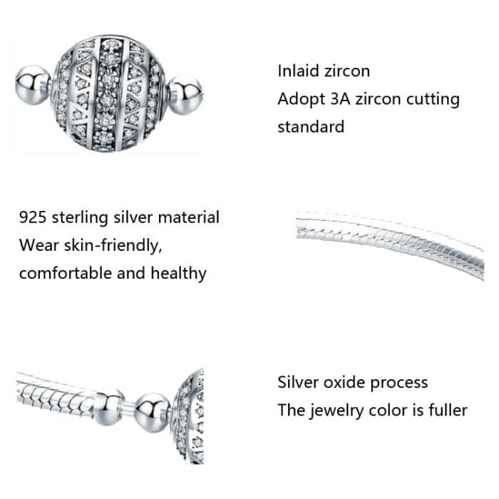 Exquisiter Armreif aus S925-Sterlingsilber von Life mit eingelegten Edelsteinen – Bild 4