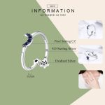 S925 Sterling Silber Damenring Bright Star Moon Hollow Ring – Bild 6