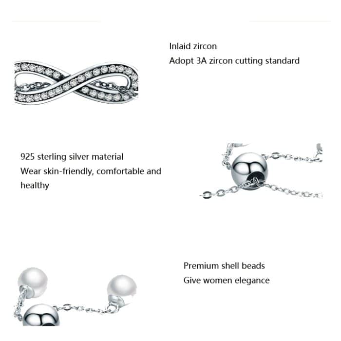 Endless Elegance S925 Sterling Silber Armband – Bild 4