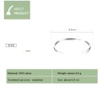 S925 Sterling Silber Armband Verstellbares Öffnungsarmband – Bild 4