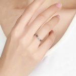 S925 Sterling Silber platinierter Ring Simple Fashion Open Ring – Bild 8
