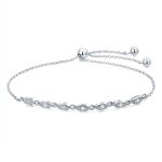 Simple Beauty S925 Sterling Silber Intarsien Zirkon Armband