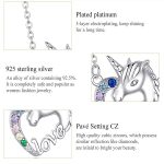 S925 Sterling Silber Halskette Nette Tier Einhorn Halskette – Bild 4