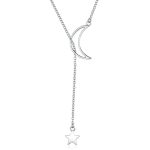 Sterne Mond S925 Sterling Silber Halskette