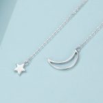 Sterne Mond S925 Sterling Silber Halskette – Bild 2