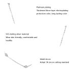 Zirkon Halskette Platinierte Mädchen Halskette – Bild 3