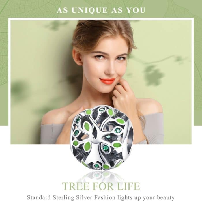 S925 Sterling Silber Hohlbaum des Lebens Anhänger DIY Armband Zubehör – Bild 2