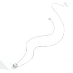 Platinierte Zirkon Halskette S925 Sterling Silber Einfache weibliche Halskette – Bild 3