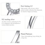 S925 Sterling Silber Ring Platinierter Zirkon Einfacher Schmuckring – Bild 4