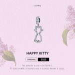 S925 Sterling Silber Anhänger Diy Armband Zubehör Zirkon Katze Anhänger Schmuck – Bild 3