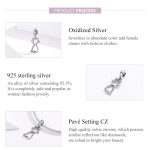 S925 Sterling Silber Anhänger Diy Armband Zubehör Zirkon Katze Anhänger Schmuck – Bild 4