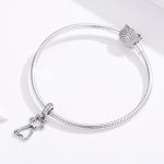 S925 Sterling Silber Anhänger Diy Armband Zubehör Zirkon Katze Anhänger Schmuck – Bild 7
