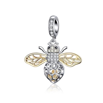 S925 Sterling Silber Biene Zirkon Anhänger Dame DIY Halskette Anhänger