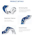 S925 Sterling Silber Ring Blauer Sternenhimmel Überzug Gold Offener Ring – Bild 4