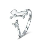 S925 Sterling Silber Ring Cats Companion Fashion Ring